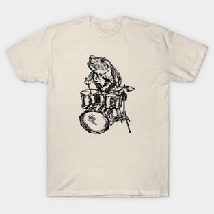 SEEMBO Frog Playing Drums Drummer Drumming Musician Fun Band T-Shirt